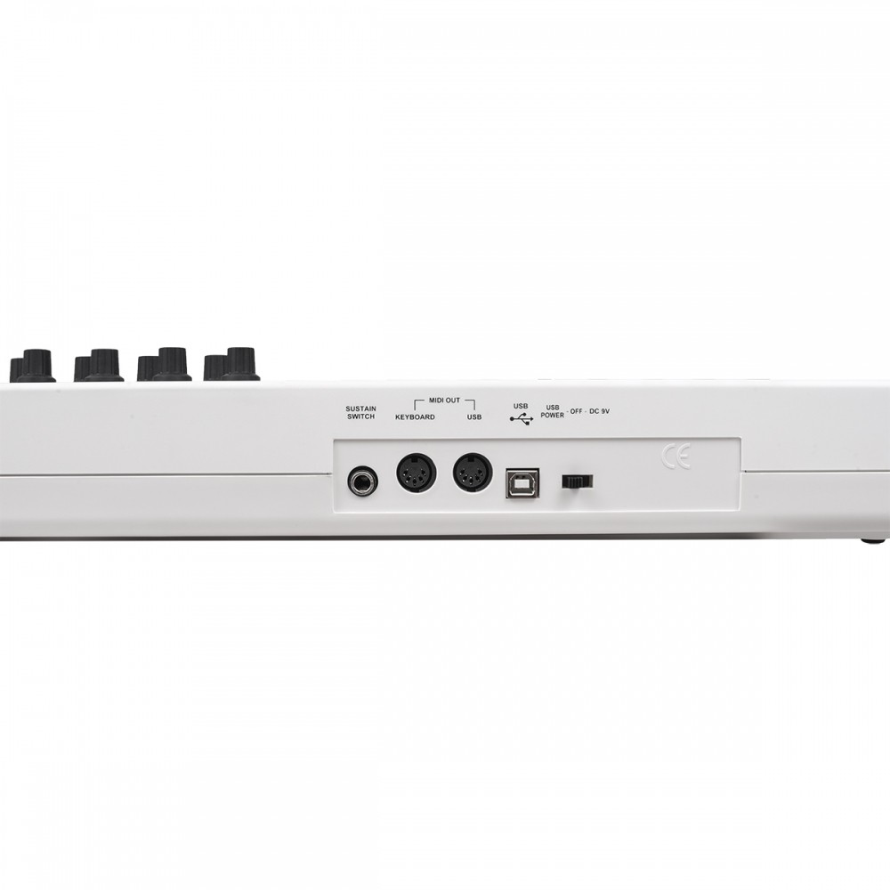 AMW P61X White Teclado Controlador Midi USB com 61 Teclas PADs