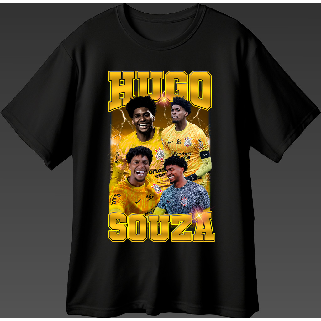 Camisa Hugo Souza Goleiro Jogador Timão Lançamento Exclusivo Tecido Leve Em 100% Algodão Varias Cores Novo