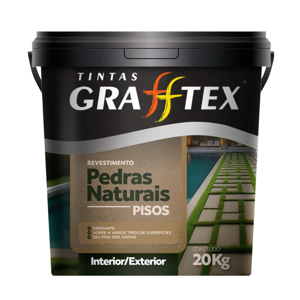 Revestimento de Pedras Naturais Drenante Para Pisos - Grafftex