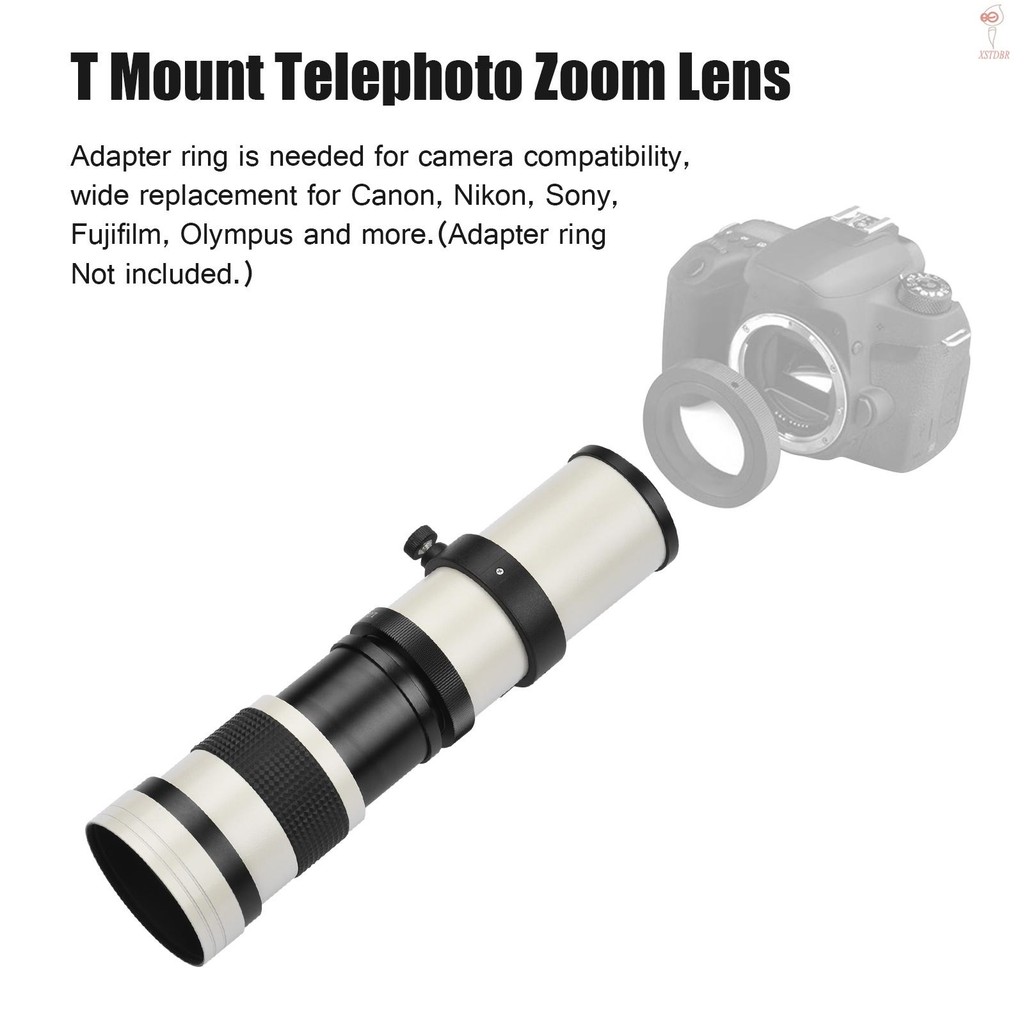 Câmera MF Super Telefoto Zoom Lente F/8.3-16 420-800mm T Mount Com