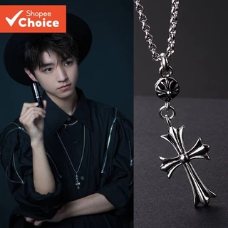Colar Com Pingente De Cruz De Aço De Titânio Vintage Corrente Longa Moda Versátil Unissex Joias Góticas em Oferta na Shopee
