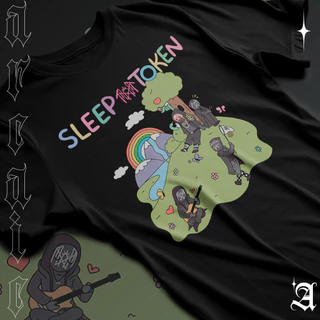 Camiseta Streetwear Sleep Token Banda Rock Britânica Cute Colors Integrantes Tee 100% Algodão Envio Imediato