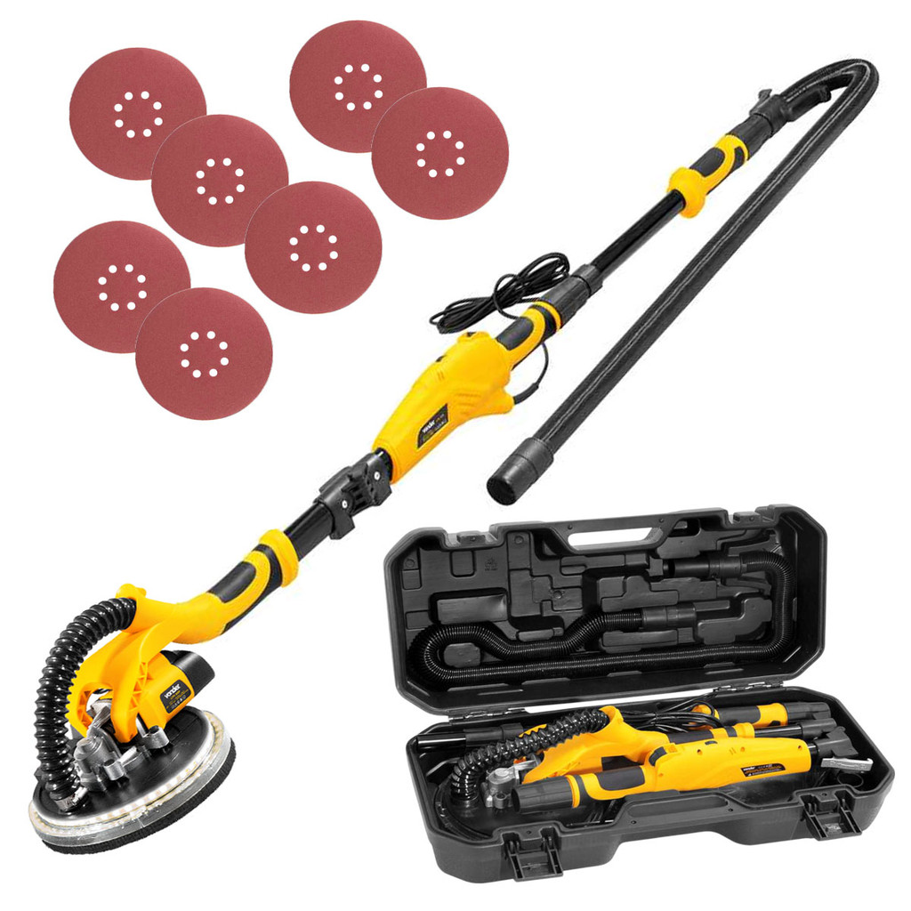 Lixadeira Girafa Profissional de Parede Com Led 600w Lixa 225mm Maleta ...