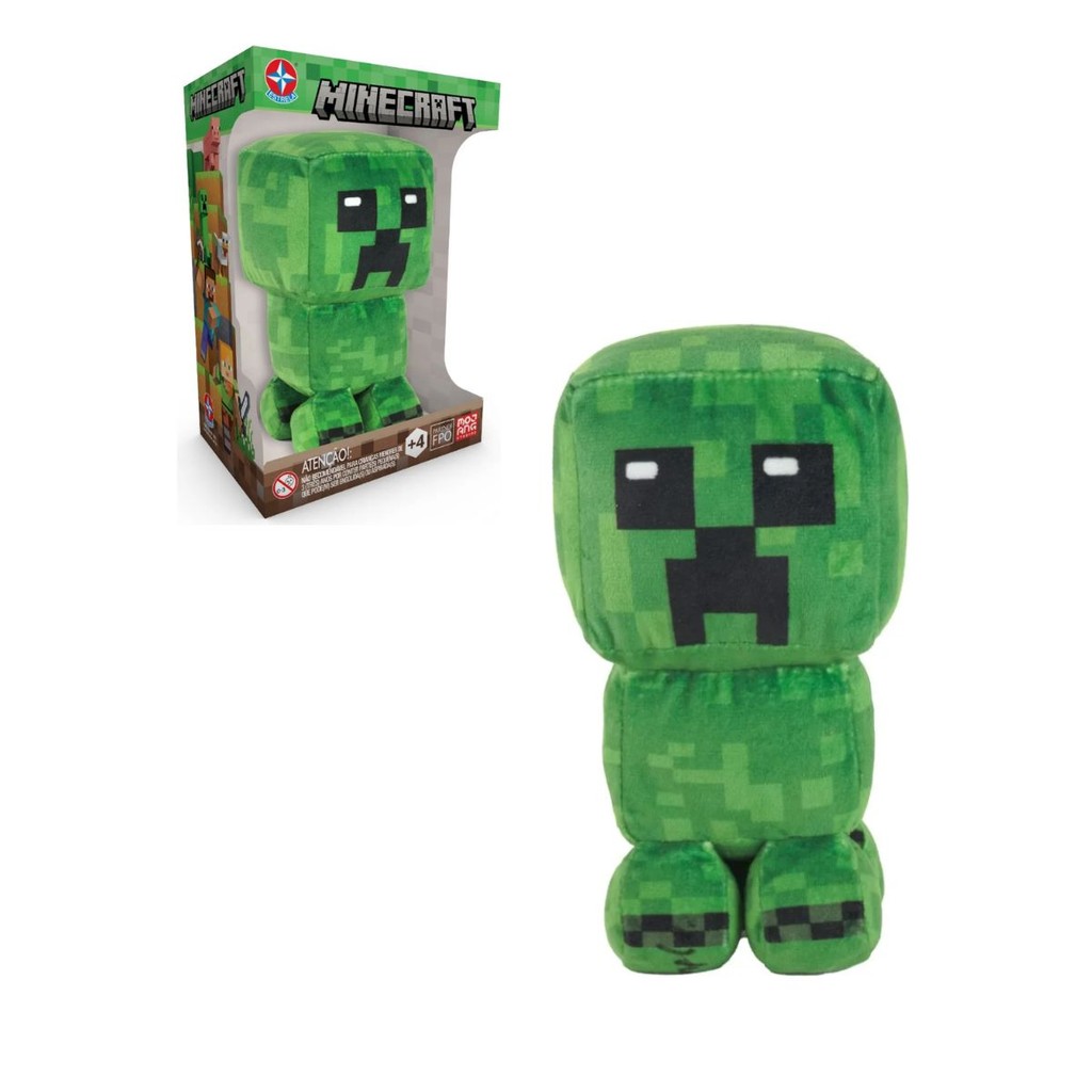 Boneco Pelúcia Creeper Minecraft - Estrela | Shopee Brasil