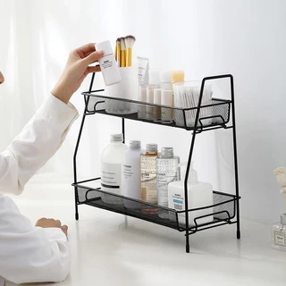 Prateleira Organizador Dupla Ferro Banheiro Cozinha Multiuso tamanho 31x16x34CM