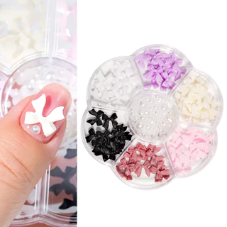 LIMEGIRL 3D Flower Butterfly Rhinestone Pérola Mista De Pregos Acessórios De Arte De Unhas Para Decoração De Manicure DIY