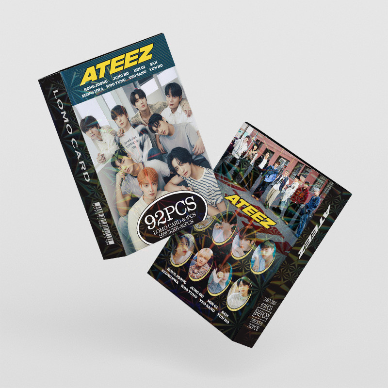 92pcs Cartão fotográfico em caixa ATEEZ Novo Álbum THE WORLD EP