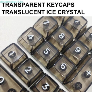 dreamedge11 Ice Crystal Effect Light Through 22 Keycap Set Para Pads Número Mecânico