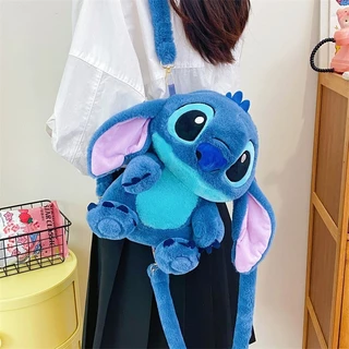 mochila Saco De Pelúcia Stitch Plush Meninos Anime Cartoon Lilo & Doll Armazenamento De Grande Capacidade Moda Para Crianças