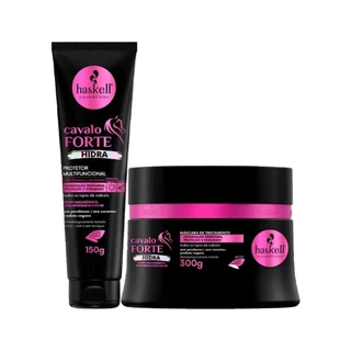 Kit Haskell Cavalo forte Hidra Protetor 150g, Máscara 300g