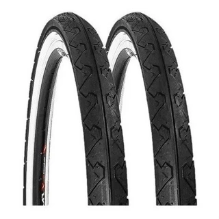 Par Pneu Kenda Aro 26x1.95 Slick Urbano Faixa Branca Bike