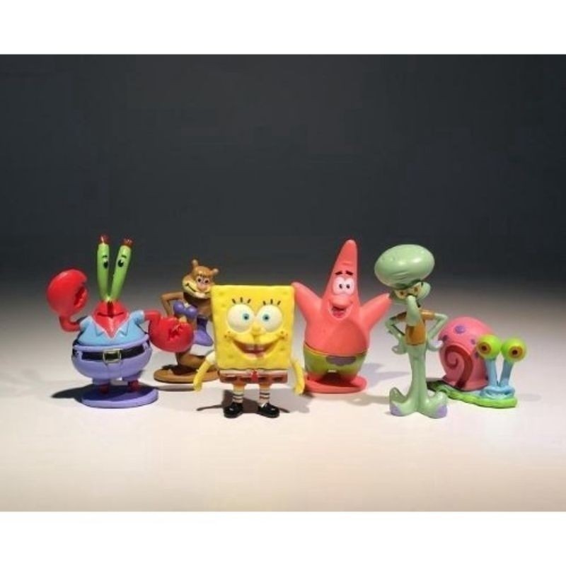 Miniatura boneco Bob esponja esquilo Sandy Sirigueijo Patrick lula ...