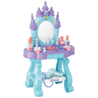Penteadeira Infantil Castelo Emite Luz e Som Princesa com 15 Acessórios de Beleza