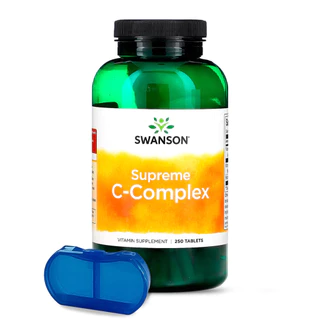 Supremo C-Complex Swanson Vitamina C 250 Tabs + Porta Cápsulas
