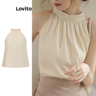 Lovito Regata elegante simples com frente única para mulheres L100MD293