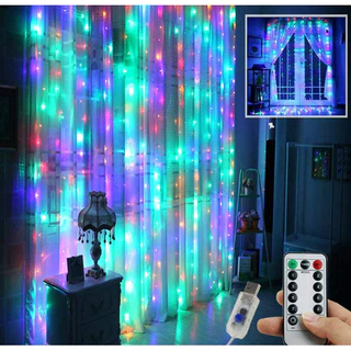 Janela Cortina led pisca pisca 4x3 metros Luzes Cordas 8 Modos De Iluminação USB Alimentado À Prova D