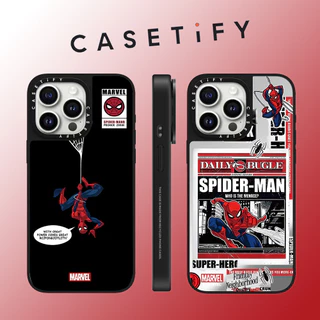 CASETIFY comic Superhero Movie Spider Man Espelho Rosto Capa De Telefone Para iPhone 16 Pro Max 15 Plus 14 ProMax 13 12Pro 11 À Prova De Choque Borda Macia Protetora Rígida