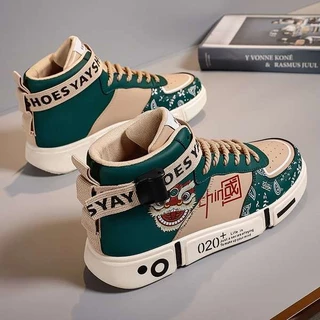 Sapatos masculinos de verão 2024 novo estilo de alta qualidade respirável tênis casuais All-Match nacional na moda juventude esportes basquete sapatos na moda