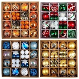 Bolas De Árvore De Natal 42/44pcs 6cm Bola Grande Decorações De Multicoloridas Conjunto De Enfeites Para Decoração De Festa Em Casa 2025 De Ano Novo