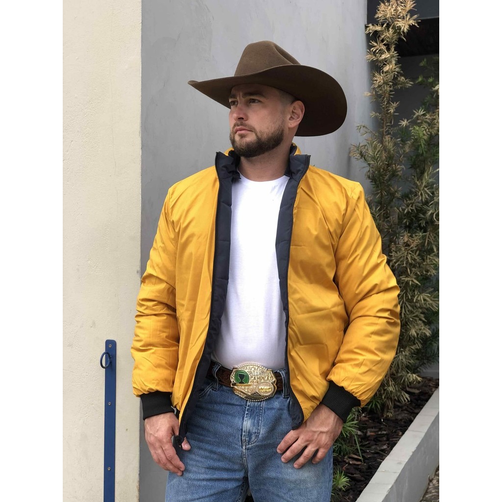 Yellowstone Jaqueta Bomber Dupla Face Jaqueta Bomber Dupla Face