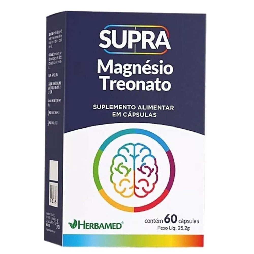 Supra Magnésio Treonato 60 Cápsulas Herbamed | Shopee Brasil