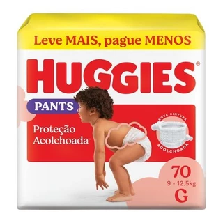 Huggies Fralda Pants Proteção Acolchoada G - 70 Un em Oferta na Shopee
