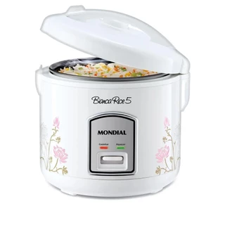 Panela Elétrica de Arroz Mondial Bianca Rice 5 400W  Branco 220V - NPE-05-5X em Oferta na Shopee
