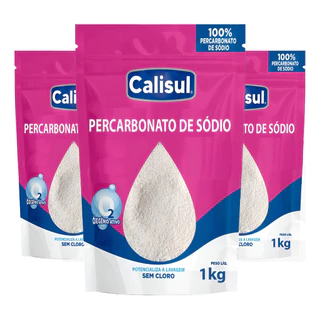 Percarbonato Sódio 3kg Tira Mancha Roupa Calisul 100% Puro