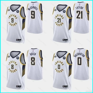 22-23 Nba Jersey Indiana Pacers Queen Taylor Haliburton McConnell Colete Esportivo De Basquete Branco Unissex