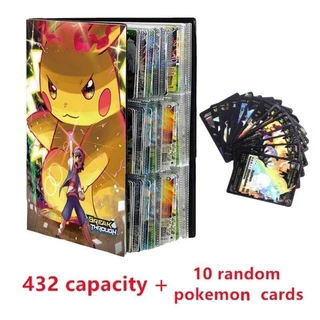 9 Bolsos 432 Cartões Pokémon Album Book Anime Game Cards Coleção Titular