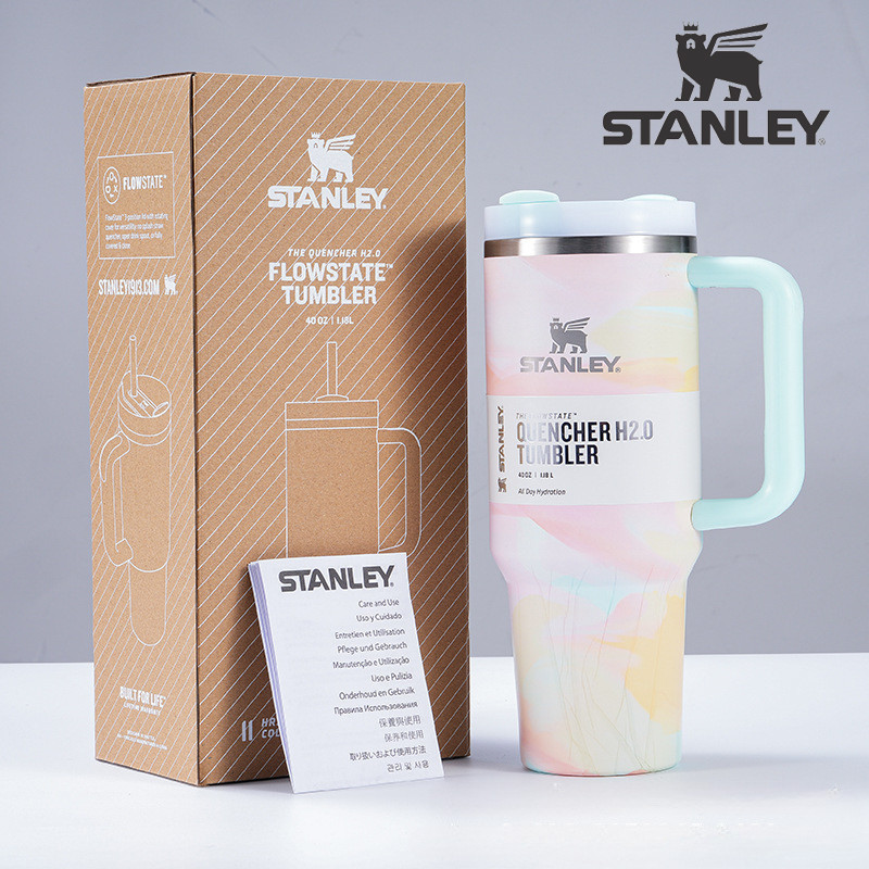 (Em Estoque) Stanley Adventure Quencher H2.0 Tumbler Isolado Com Fluxo 40oz/30oz