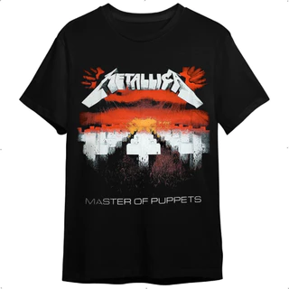 Camiseta Streetwear Metallica Master Of Puppets Preta De Banda Rock Masculina E Feminina (Unissex) Algodão Premium