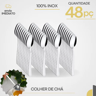 Kit 48 Colher De Sobremesa em Aço Inox