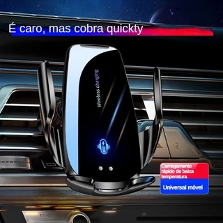 [Exclusivo Brazil] 2023 Magic Clip Car Carro Carregador Sem Fio Porta Telefone Celular 15W Abertura E Fechamento Por Indução Suprimentos Para Carros De Navegação