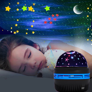Lâmpada Mágica Rotativa De Bola Projetor Estrela Luz Nocturna Laser USB Discoteca De Natal DJ Estroboscópica Festa De Música Para Crianças Decoração De Quarto/Presente
