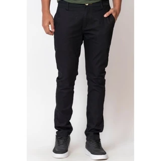 Calça Masculina Sarja Carrot Andrews Polo Wear Preto