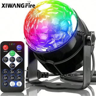 XIWANGFIRE 7 Cores Luz Estroboscópica Ativada Por Som Palco Com Controle Remoto Lâmpadas De Bola De Discoteca Para Festas Em Casa De Aniversário De Crianças Barra De Casamento