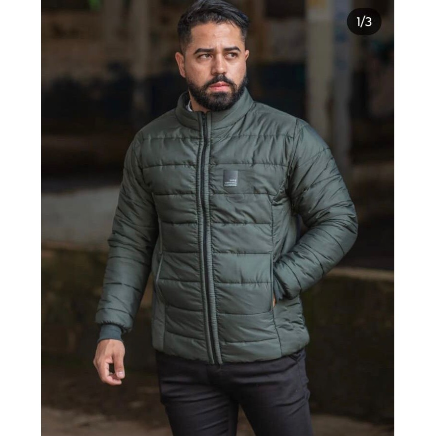 BLUSA DE FRIO MASCULINA PUFFER BOBOJACO LISO | Shopee Brasil