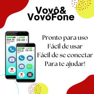 VOVÔ&VOVÓFONE 3G 32GB TELA GRANDE 5.5 REDES SOCIAIS SOS