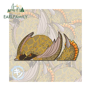 EARLFAMILY 13cm x 5,8cm Autocolante Caçador De Dragões Monstro Impressionante JDM Anime Divertido Decalque Acessórios Para Carros Decoração De Guitarra