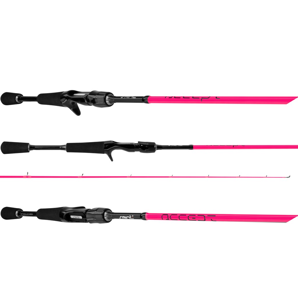 Vara Para Carretilha Saint Plus Accept Pink Qualidade e Leveza - Varios Tamanhos