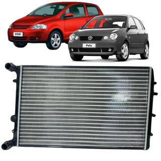 Radiador Rhino Vw Polo e Fox 2003 2004 2005 Com ar