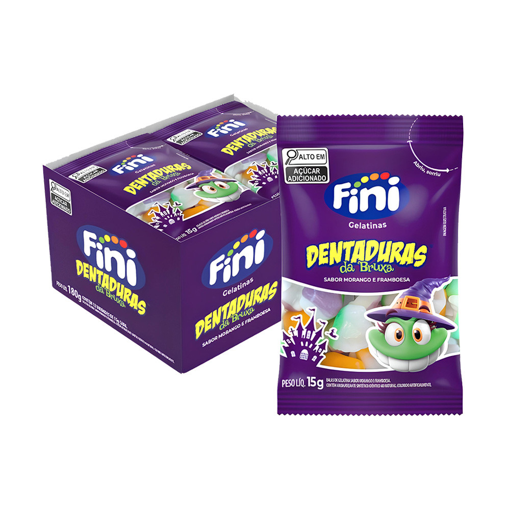 Display com Gelatinas Dentaduras da Bruxa 12 unidades - Fini | Shopee ...