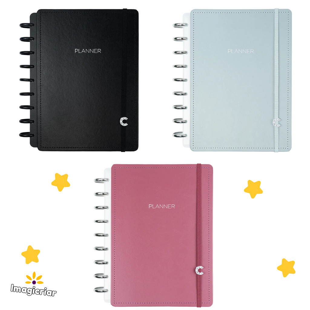 Planner Casual by Caderno Inteligente Black, Glacial ou Guava | Tamanho Médio