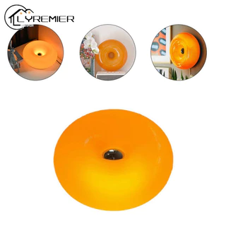 Lâmpada YRE Donut Design Criativo Lâmpadas Laranja , Candeeiro De Parede Moderno Com Temperatura De 3 Cores/Mesa Plug In Luz Noturna Para Corredor Cabeceira Quarto