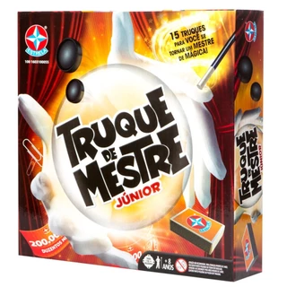 JOGO TRUQUE DE MESTRE JÚNIOR ESTRELA BRINQUEDO DIVERSÃO VARINHA MÁGICA JR BARALHO SHOW AMIGOS MESTRE