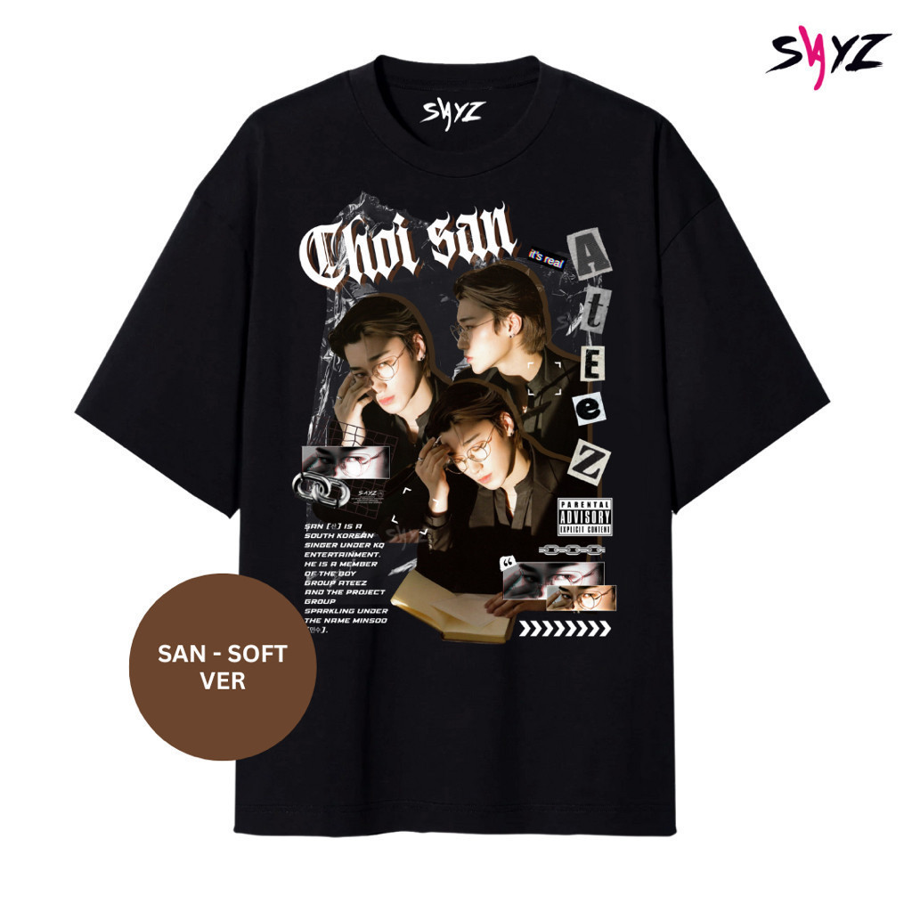 Camisa Camiseta Vintage Choi San Serie Ateez Atiny T-shirt Tecido