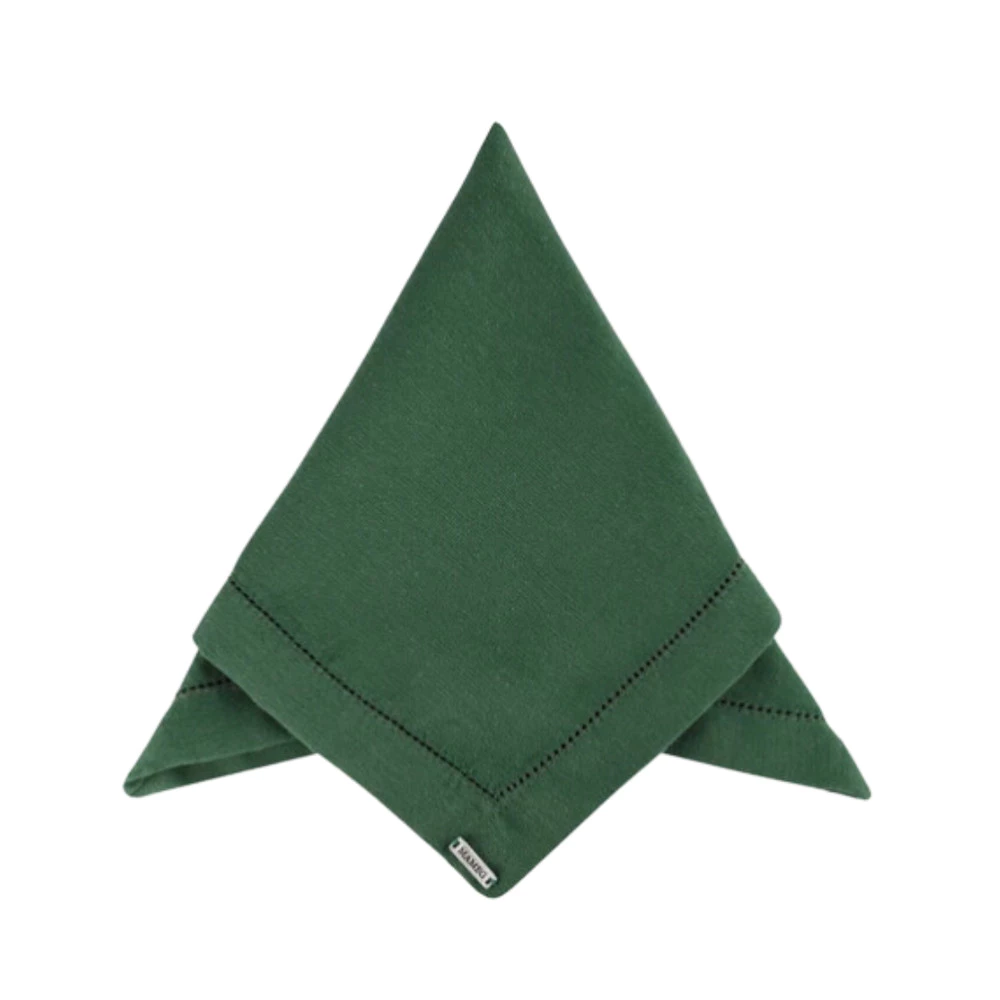 Guardanapo Em Tecido Jacquard Ponto Ajour 45x45cm Mameg Verde Floresta