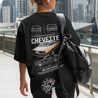 Camiseta Oversized Chevrolet Chevette Gearhead Unissex Estampada P M G GG Algodão