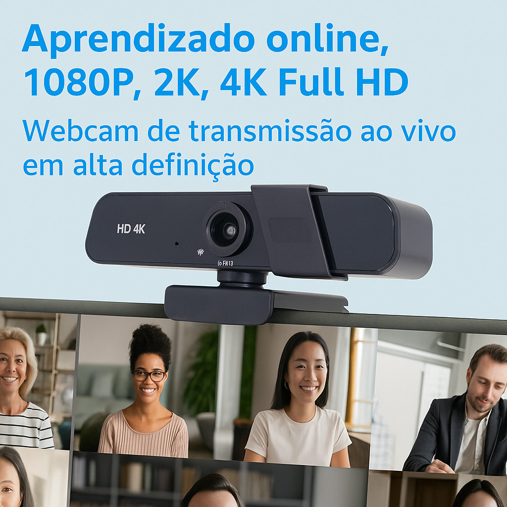 Camera Webcam Usb 4k Hd Com Tampa De Privacidade 3840x2160p | Shopee Brasil